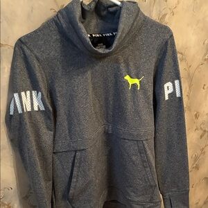 Gray PINK Hoodie with Yellow Dog Logo.  Brand New